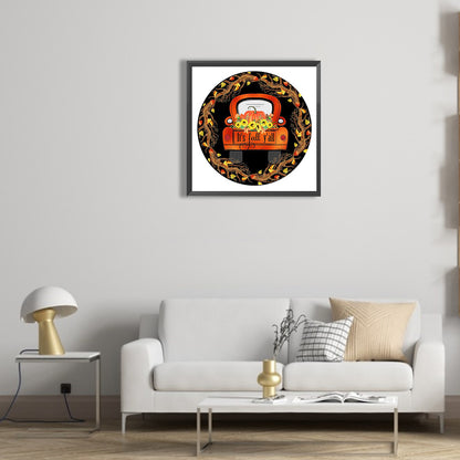 Autumn Pumpkin Medallion Painting - Full Round Drill Diamond Painting 30*30CM