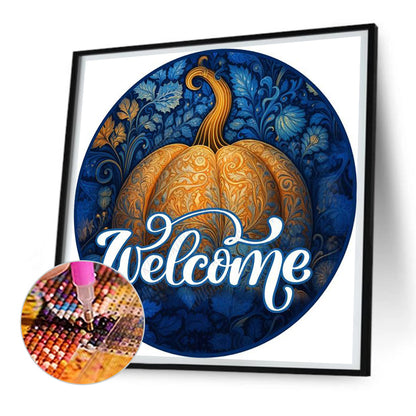 Autumn Pumpkin Medallion Painting - Full Round Drill Diamond Painting 30*30CM