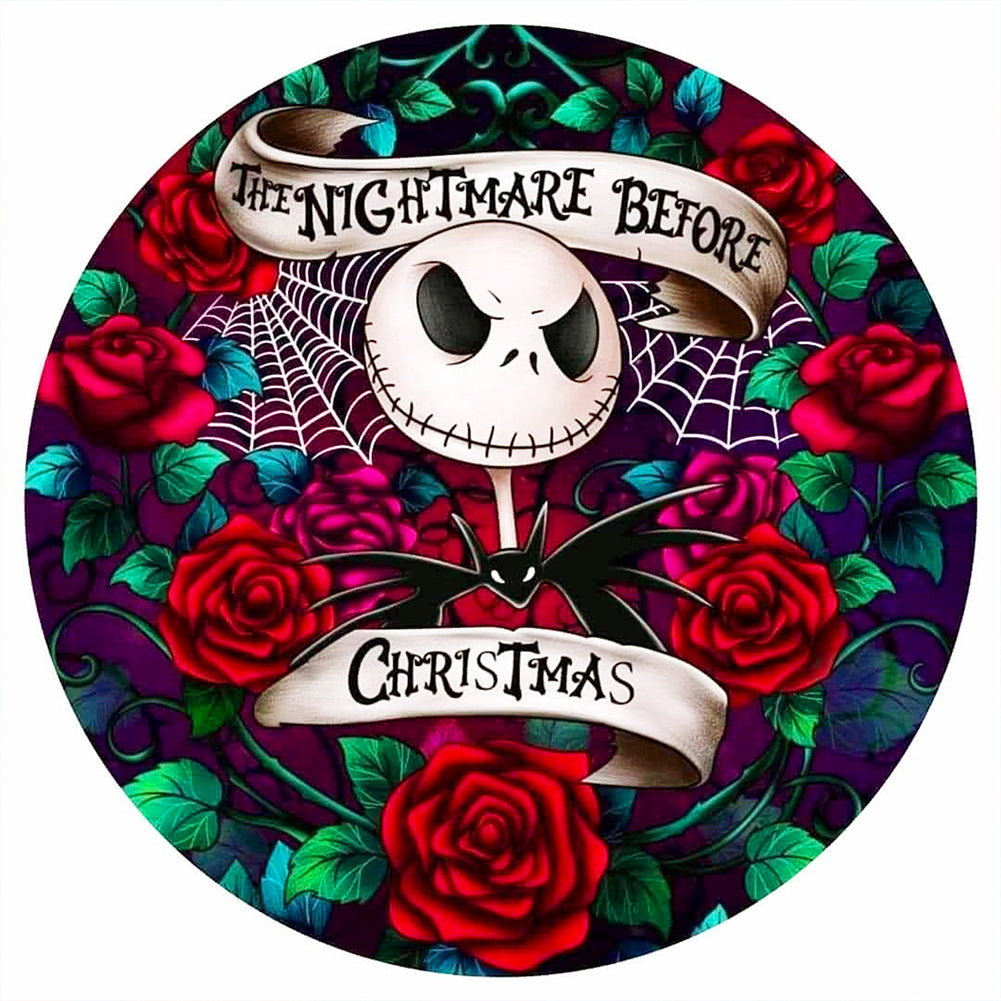 Jack Skull Under The Rose - Full Round Drill Diamond Painting 40*40CM