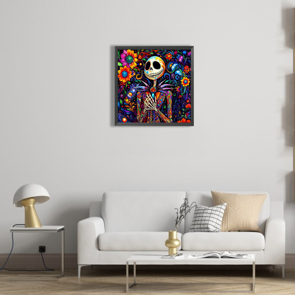 Painted Skeleton Jack - Full Round Drill Diamond Painting 40*40CM