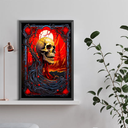 Skulls Growing From The Bloodbath - Full Round Drill Diamond Painting 40*60CM