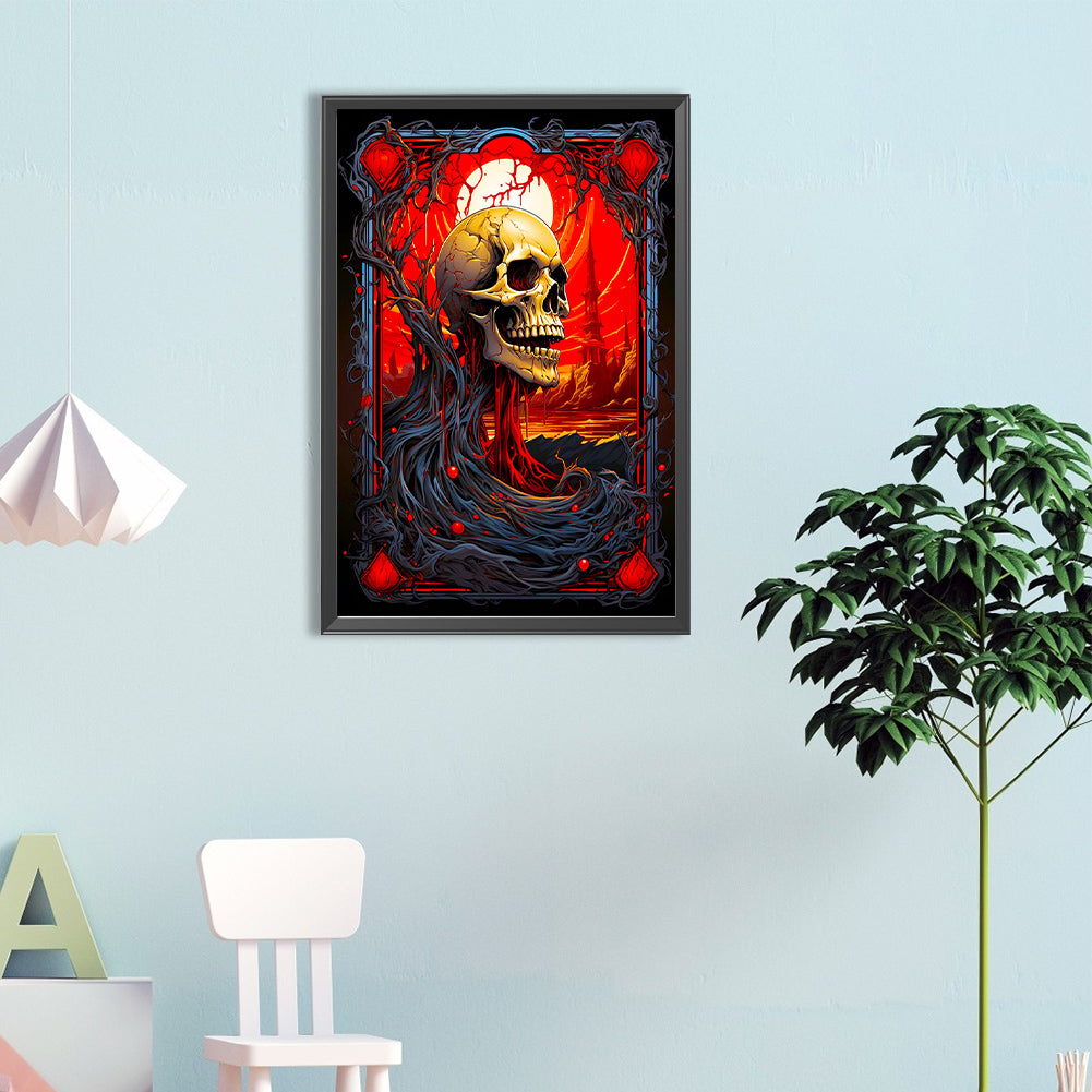 Skulls Growing From The Bloodbath - Full Round Drill Diamond Painting 40*60CM