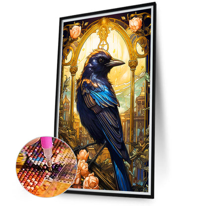 Window Black Crow - Full Round Drill Diamond Painting 40*70CM