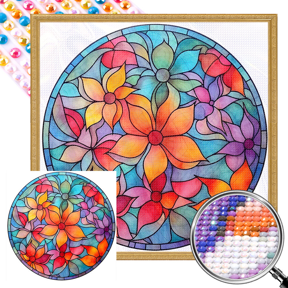 Glass Painting - Full AB Round Drill Diamond Painting 40*40CM