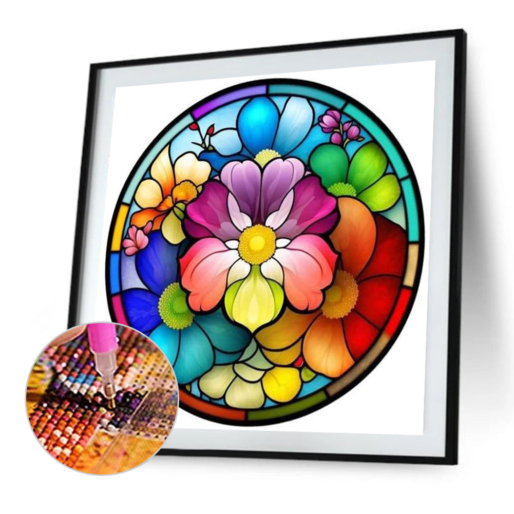 Glass Painting - Full AB Round Drill Diamond Painting 40*40CM