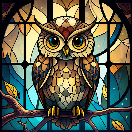 Owl - Full AB Round Drill Diamond Painting 40*40CM