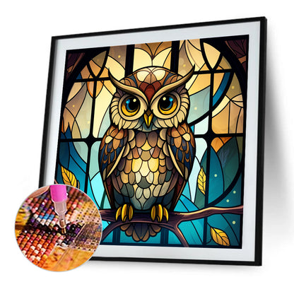 Owl - Full AB Round Drill Diamond Painting 40*40CM