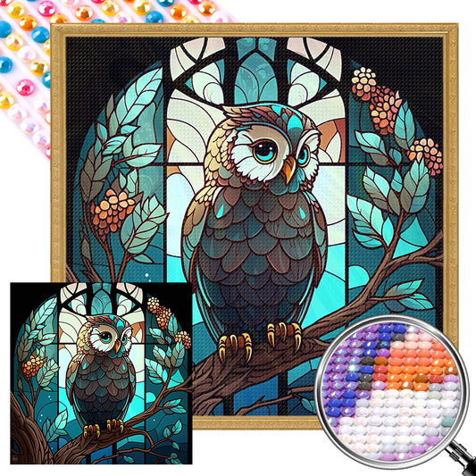 Owl - Full AB Round Drill Diamond Painting 40*40CM
