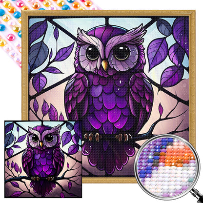 Owl - Full AB Round Drill Diamond Painting 40*40CM
