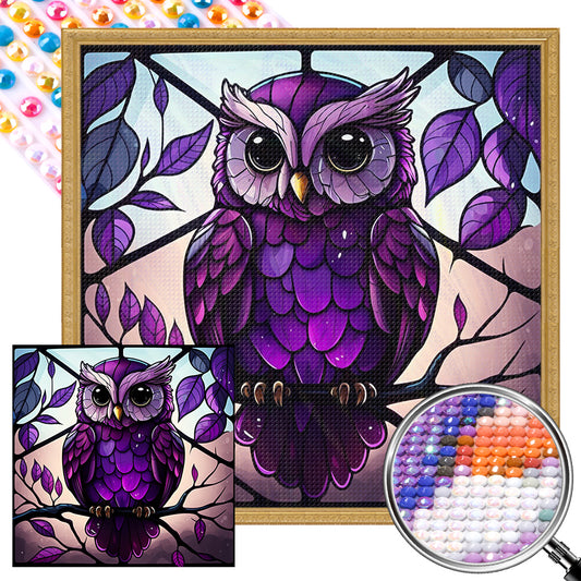 Owl - Full AB Round Drill Diamond Painting 40*40CM