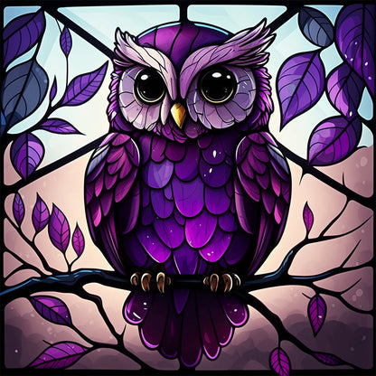 Owl - Full AB Round Drill Diamond Painting 40*40CM