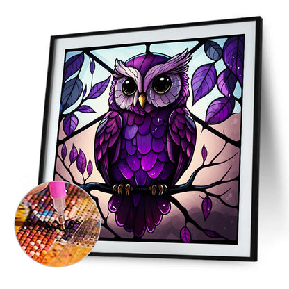 Owl - Full AB Round Drill Diamond Painting 40*40CM