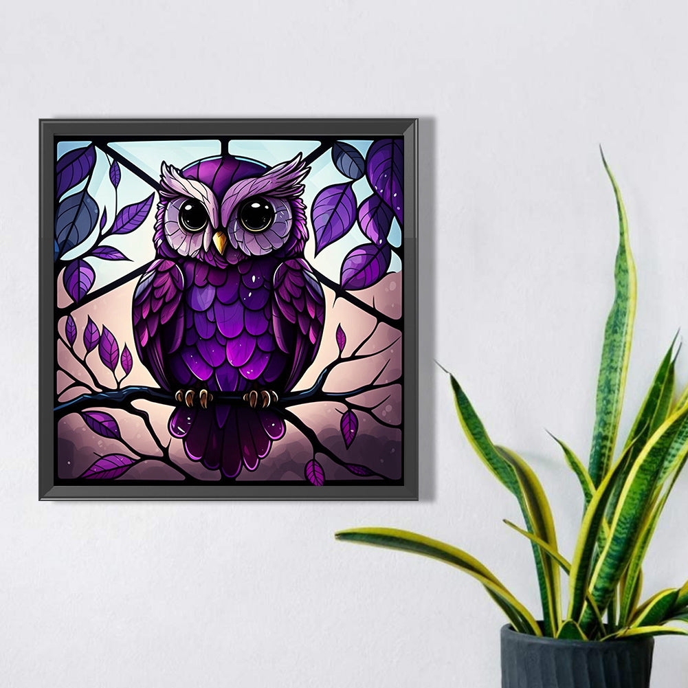 Owl - Full AB Round Drill Diamond Painting 40*40CM
