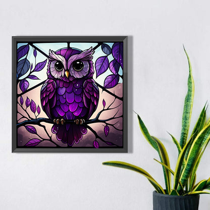 Owl - Full AB Round Drill Diamond Painting 40*40CM