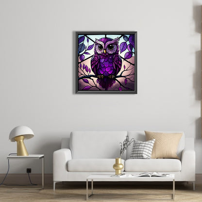 Owl - Full AB Round Drill Diamond Painting 40*40CM