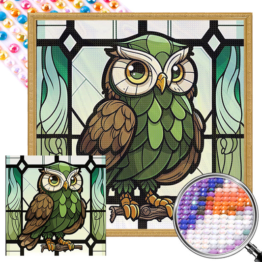 Owl - Full AB Round Drill Diamond Painting 40*40CM