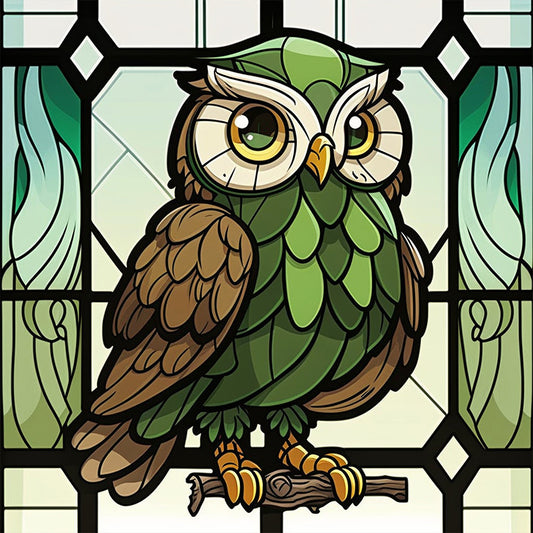 Owl - Full AB Round Drill Diamond Painting 40*40CM