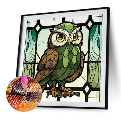 Owl - Full AB Round Drill Diamond Painting 40*40CM