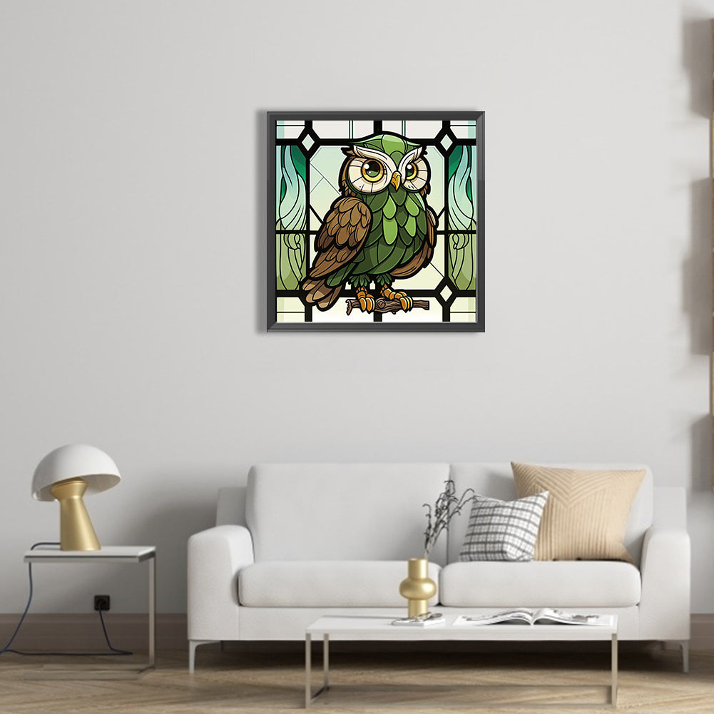 Owl - Full AB Round Drill Diamond Painting 40*40CM