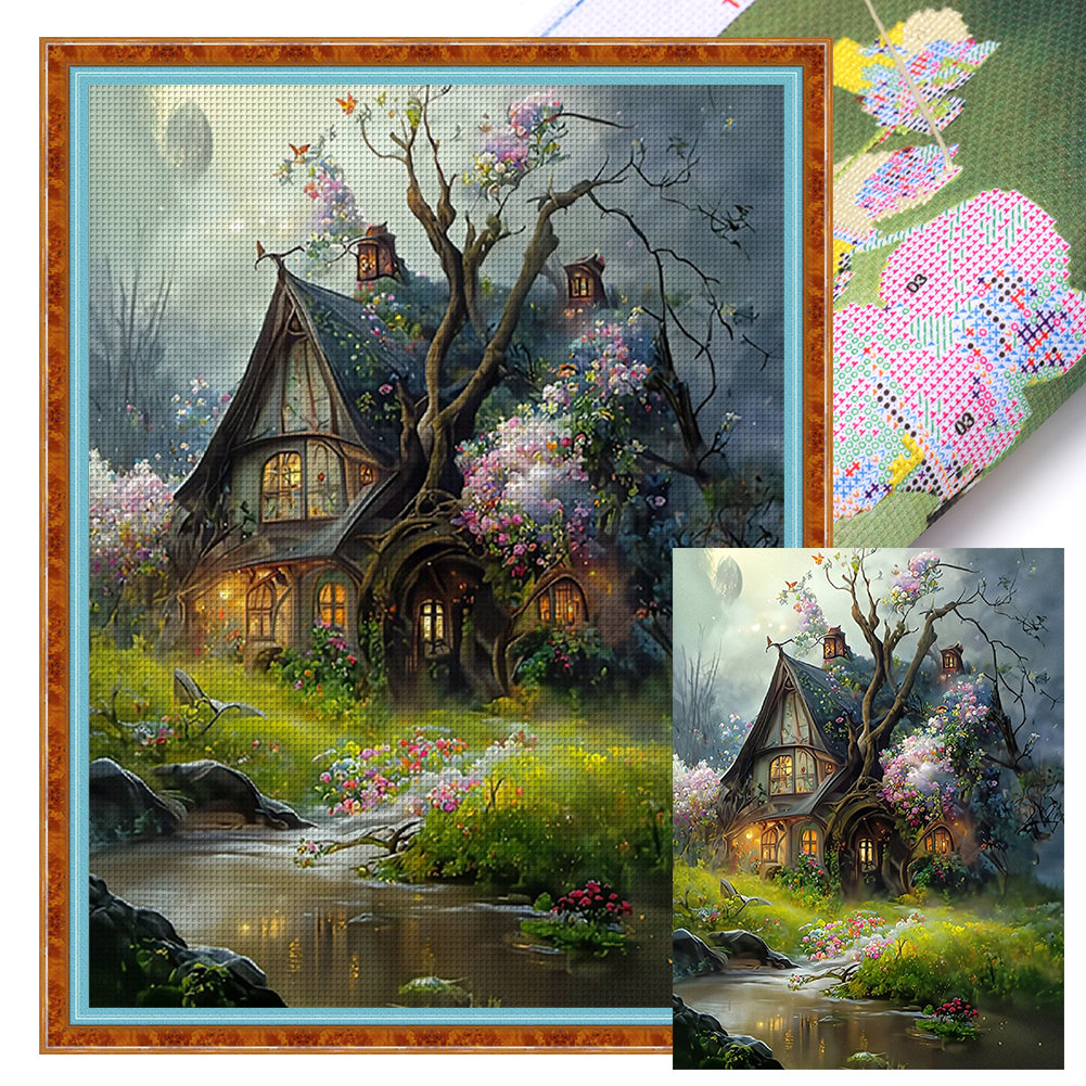 Dream Tree House - 16CT Stamped Cross Stitch 50*65CM