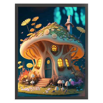 Mushroom Hut - 16CT Stamped Cross Stitch 50*65CM