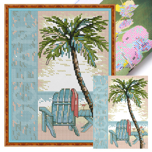 Ocean - 14CT Stamped Cross Stitch 17*22CM(Joy Sunday)