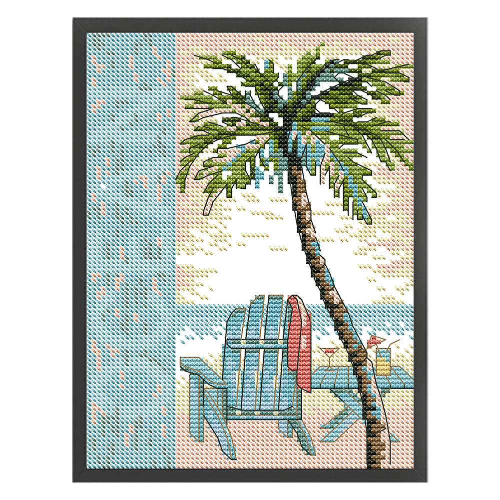 Ocean - 14CT Stamped Cross Stitch 17*22CM(Joy Sunday)