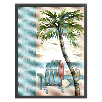 Ocean - 14CT Stamped Cross Stitch 17*22CM(Joy Sunday)