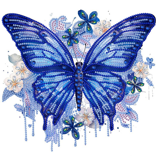Flowers And Butterflies - Special Shaped Drill Diamond Painting 30*30CM