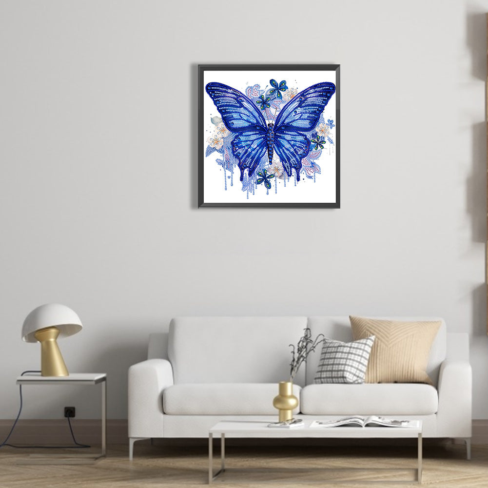 Flowers And Butterflies - Special Shaped Drill Diamond Painting 30*30CM