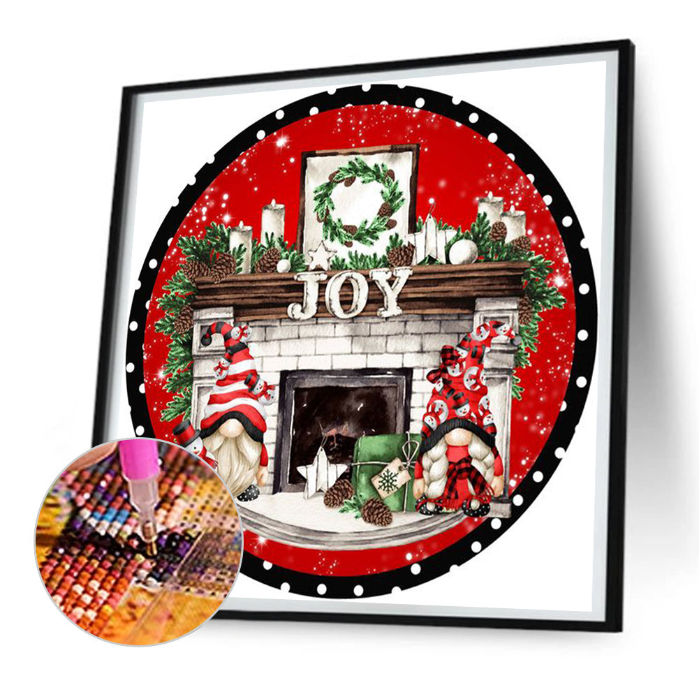 Christmas Holiday Card Painting - Full Round Drill Diamond Painting 30*30CM