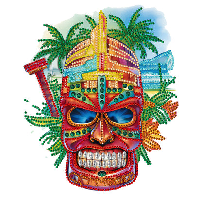 Hawaiian Tribal Tiki Mask - Special Shaped Drill Diamond Painting 30*30CM