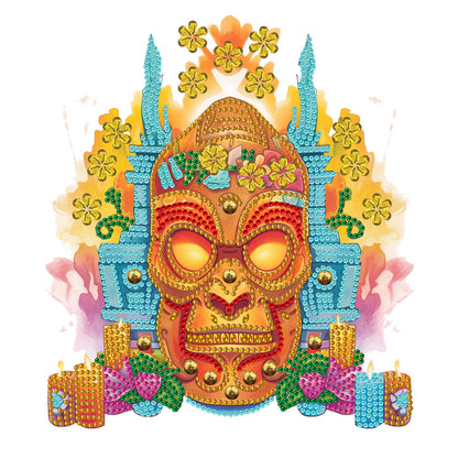 Hawaiian Tribal Tiki Mask - Special Shaped Drill Diamond Painting 30*30CM