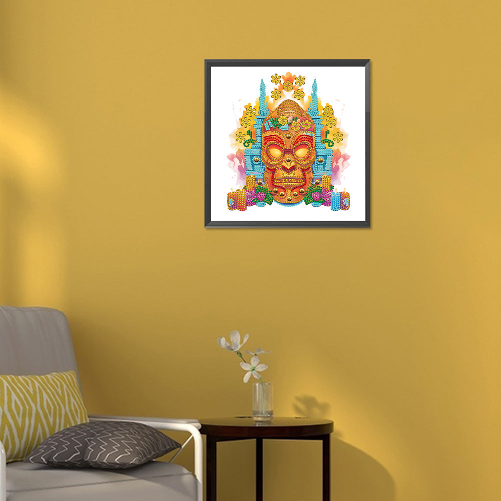 Hawaiian Tribal Tiki Mask - Special Shaped Drill Diamond Painting 30*30CM