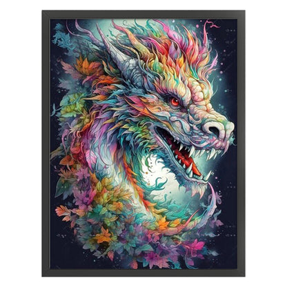 Colorful Dragon - 11CT Stamped Cross Stitch 50*65CM