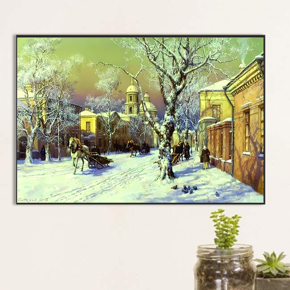 Landscape - Full AB Round Drill Diamond Painting 60*40CM