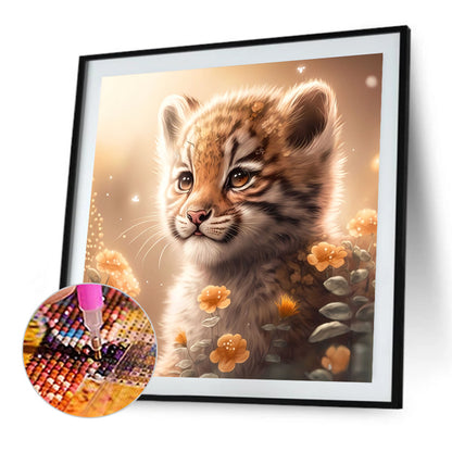 Little Tiger - Full AB Round Drill Diamond Painting 40*40CM