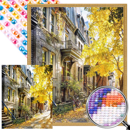 Building Street View - Full AB Round Drill Diamond Painting 40*50CM