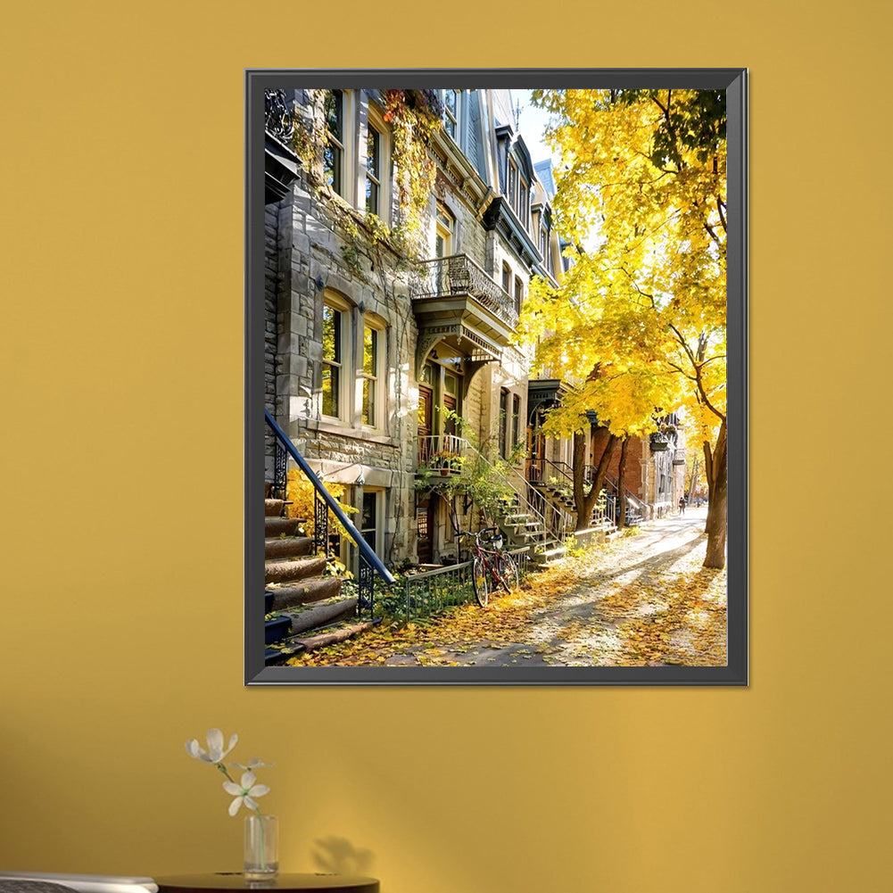 Building Street View - Full AB Round Drill Diamond Painting 40*50CM