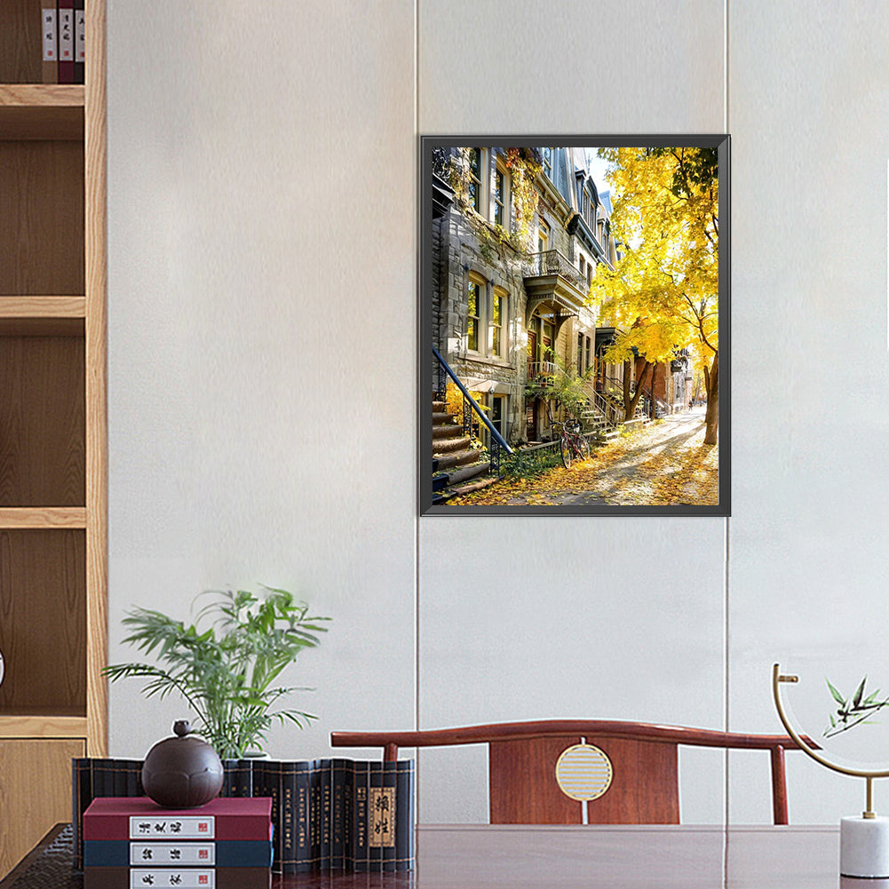 Building Street View - Full AB Round Drill Diamond Painting 40*50CM