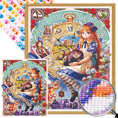 Alice In Wonderland Tea Party - Full AB Round Drill Diamond Painting 40*50CM