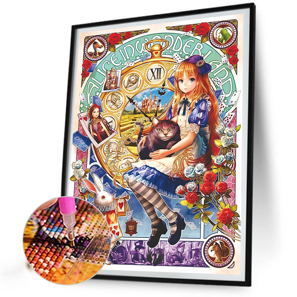 Alice In Wonderland Tea Party - Full AB Round Drill Diamond Painting 40*50CM