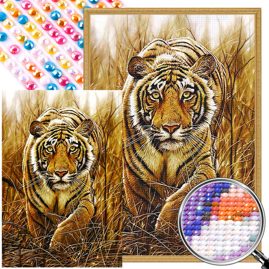 Tiger - Full AB Round Drill Diamond Painting 50*70CM