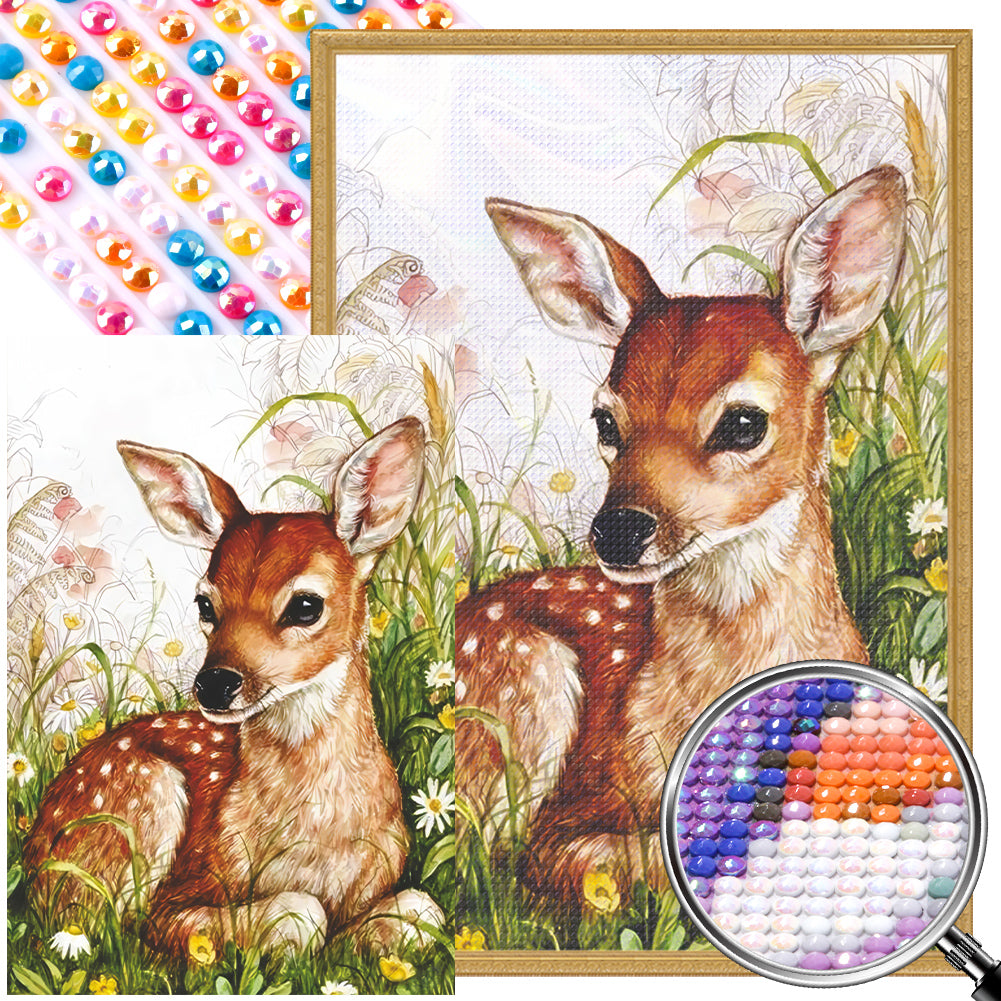 Deer - Full AB Round Drill Diamond Painting 50*70CM