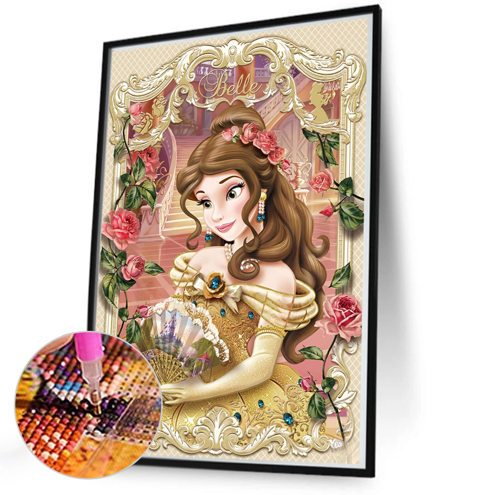 Disney Princess Belle - Full AB Round Drill Diamond Painting 50*70CM