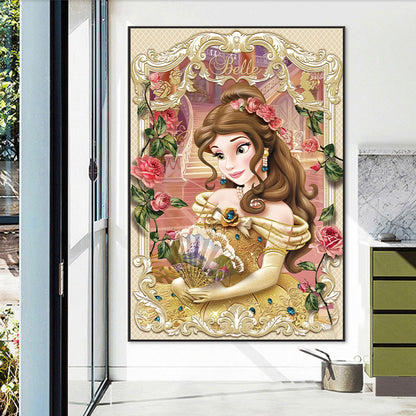 Disney Princess Belle - Full AB Round Drill Diamond Painting 50*70CM