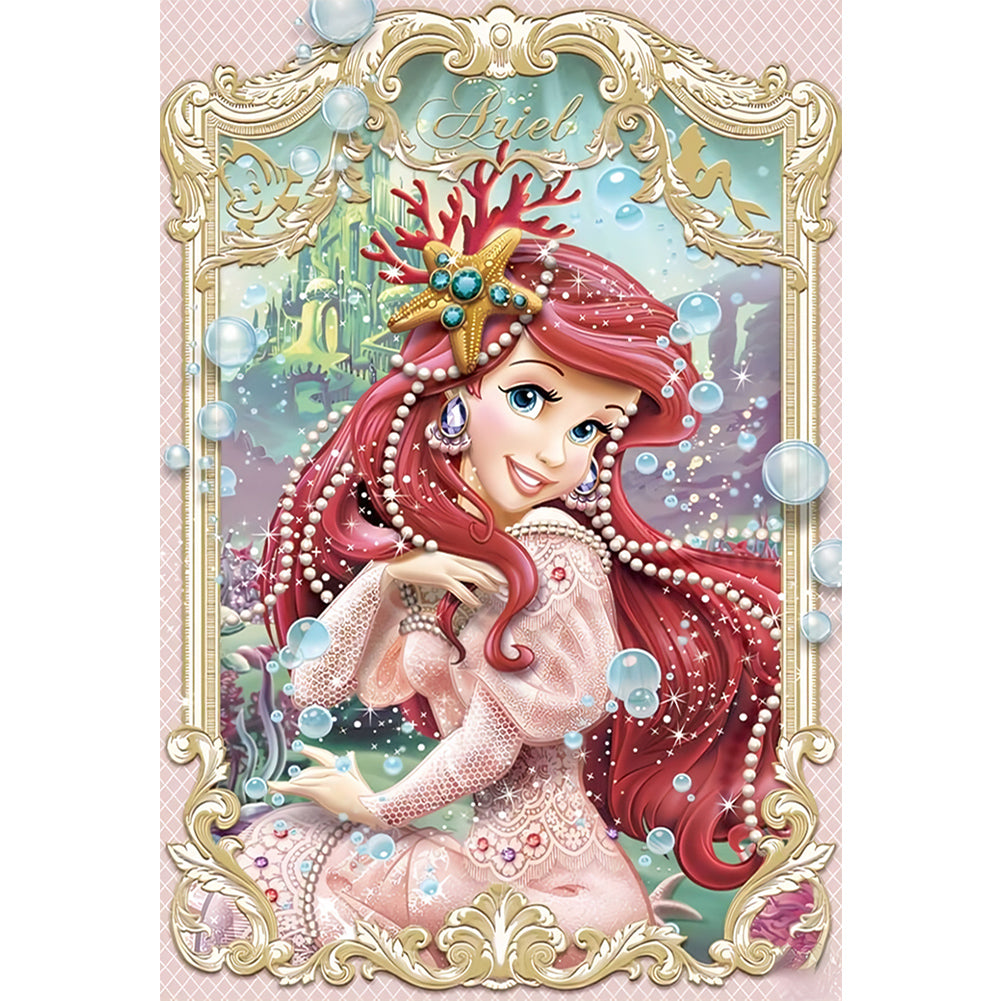 Disney Princess Ariel - Full AB Round Drill Diamond Painting 50*70CM
