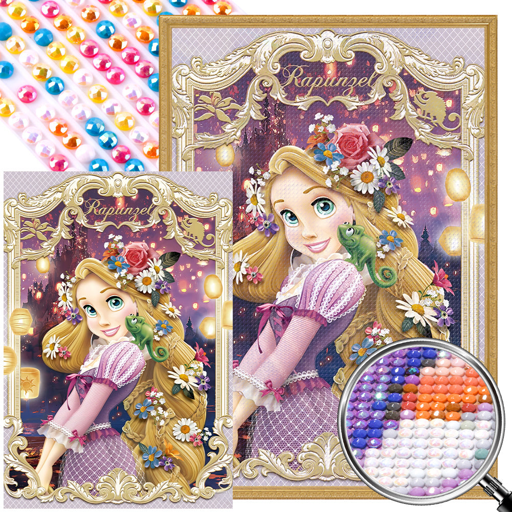 Disney Rapunzel - Full AB Round Drill Diamond Painting 50*70CM