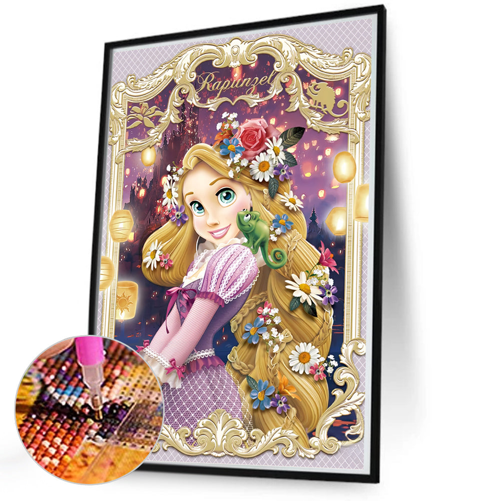 Disney Rapunzel - Full AB Round Drill Diamond Painting 50*70CM