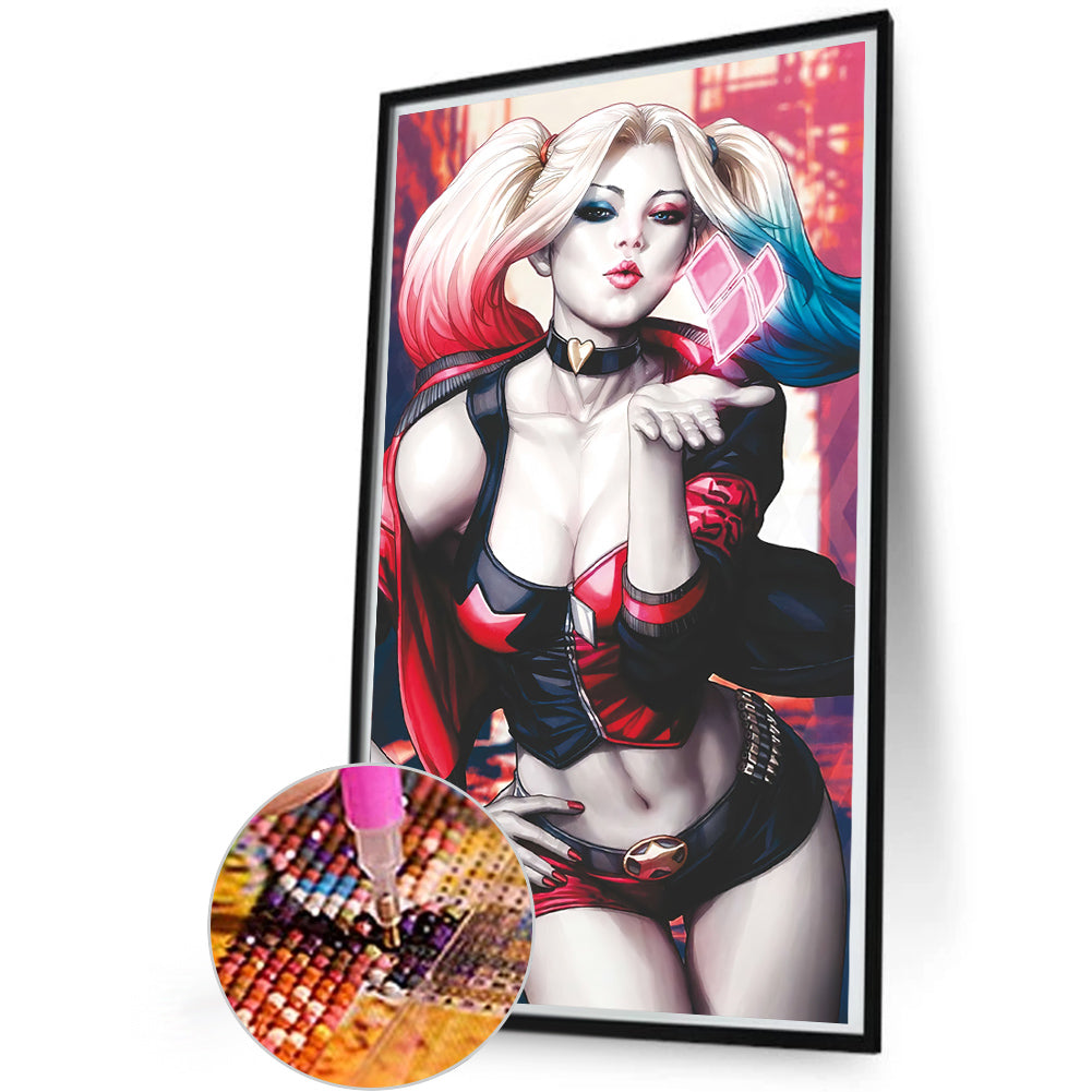 Harley Quinn - Full AB Round Drill Diamond Painting 30*55CM